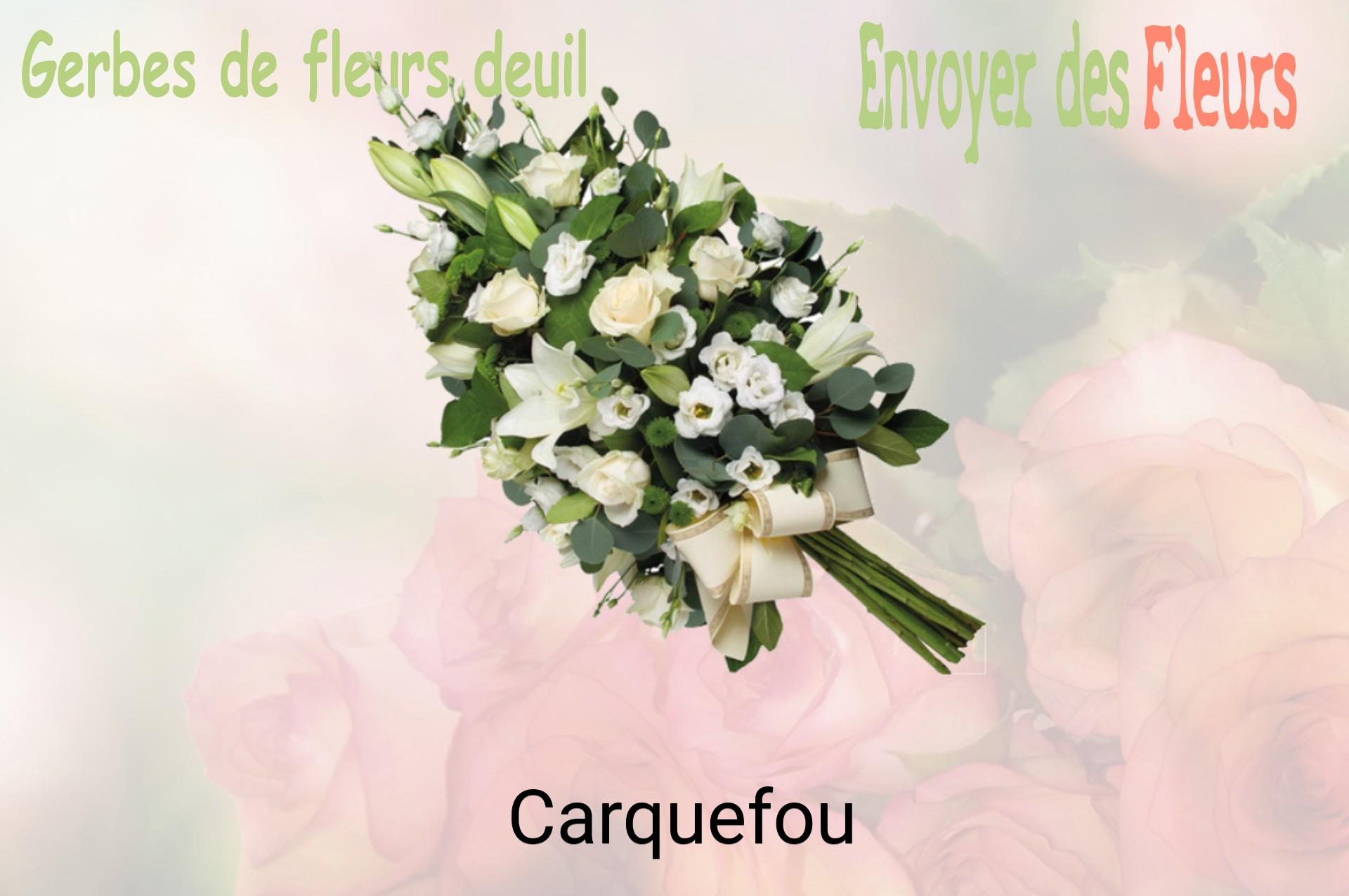 Gerbe de fleurs de deuil livrée à Carquefou
